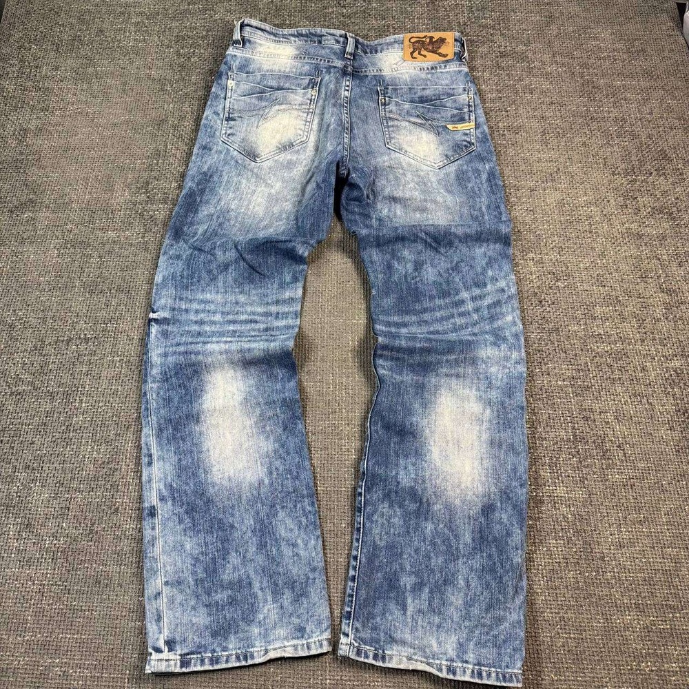 Parasuco Straight Leg Jeans Mens 32x31 Blue Acid Wash Y2K Denim Legend